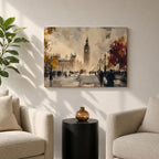 Big Ben Wall Art Elizabeth Tower Framed Canvas Westminster London Watercolor City Home Decor