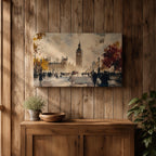 Big Ben Wall Art Elizabeth Tower Framed Canvas Westminster London Watercolor City Home Decor