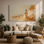 Good Shepherd Wall Art Christ the Shepherd Framed Canvas Biblical Farmhouse Christian Home Decor