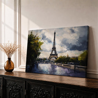 Eiffel Tower Wall Art Paris Landmark Framed Canvas Parisian Vintage Cityscape France Home Decor