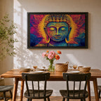 Buddha Wall Art Shakyamuni Framed Canvas Meditation Zen Buddhist Spiritual Living Room Decor