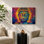 Buddha Wall Art Shakyamuni Framed Canvas Meditation Zen Buddhist Spiritual Living Room Decor