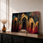 Islamic Archway Wall Art Moorish Arch Framed Canvas Ornate Palace Moroccan Home Decor