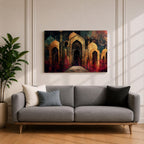 Islamic Archway Wall Art Moorish Arch Framed Canvas Ornate Palace Moroccan Home Decor