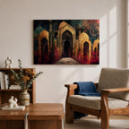 Islamic Archway Wall Art Moorish Arch Framed Canvas Ornate Palace Moroccan Home Decor