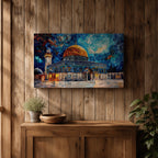 Dome of the Rock Wall Art Temple Mount Framed Canvas Islamic Architecture Home Decor