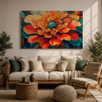 Peony Wall Art Bloom Framed Canvas Botanical Garden Abstract Floral Living Room Home Decor