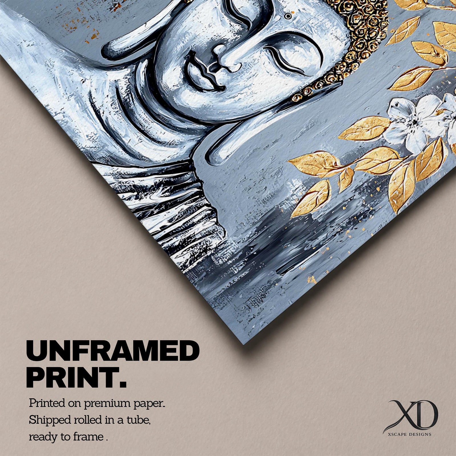 Buddha Wall Art Gautama Framed Canvas Buddhism Vintage Buddhist Zen Home Decor