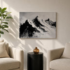 Mountain Wall Art Alpine Peaks Framed Canvas Nature Minimalist Landscape Nordic Modern Decor
