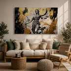 Lady Justice Wall Art Scales Balance Framed Canvas Legal Symbol Attorney Law Office Decor