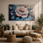 Peony Wall Art Garden Blossom Framed Canvas Botanical Floral Elegant Bedroom Home Decor