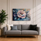 Peony Wall Art Garden Blossom Framed Canvas Botanical Floral Elegant Bedroom Home Decor