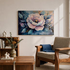 Peony Wall Art Garden Blossom Framed Canvas Botanical Floral Elegant Bedroom Home Decor