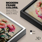 Peony Wall Art Blossom Framed Canvas Botanical Romantic Impasto Floral Living Room Home Decor