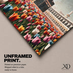 Kaaba Wall Art Tulip Field Framed Canvas Baitullah Surreal Islamic Mecca Muslim Home Decor