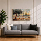 Masjid Al Aqsa Wall Art Olive Tree Framed Canvas Haram Sharif Mosaic Islamic Decor