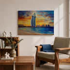 Burj Al Arab Wall Art Dubai Marina Framed Canvas UAE Skyline Living Room Decor