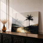 Palm Tree Wall Art Tropical Palm Framed Canvas Coastal Beach House Home Decor