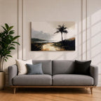 Palm Tree Wall Art Tropical Palm Framed Canvas Coastal Beach House Home Decor
