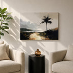 Palm Tree Wall Art Tropical Palm Framed Canvas Coastal Beach House Home Decor