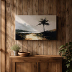 Palm Tree Wall Art Tropical Palm Framed Canvas Coastal Beach House Home Decor