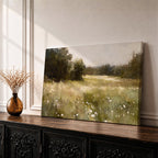 Wildflower Field Wall Art Countryside Meadow Framed Canvas Rustic Farmhouse Home Decor