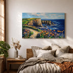 Coastal Landscape Wall Art Big Sur Coast Framed Canvas Beach View Living Room Decor
