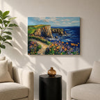 Coastal Landscape Wall Art Big Sur Coast Framed Canvas Beach View Living Room Decor