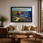 Coastal Landscape Wall Art Big Sur Coast Framed Canvas Beach View Living Room Decor