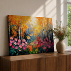 Birch Tree Wall Art Flowering Forest Framed Canvas Floral Landscape Rustic Home Decor