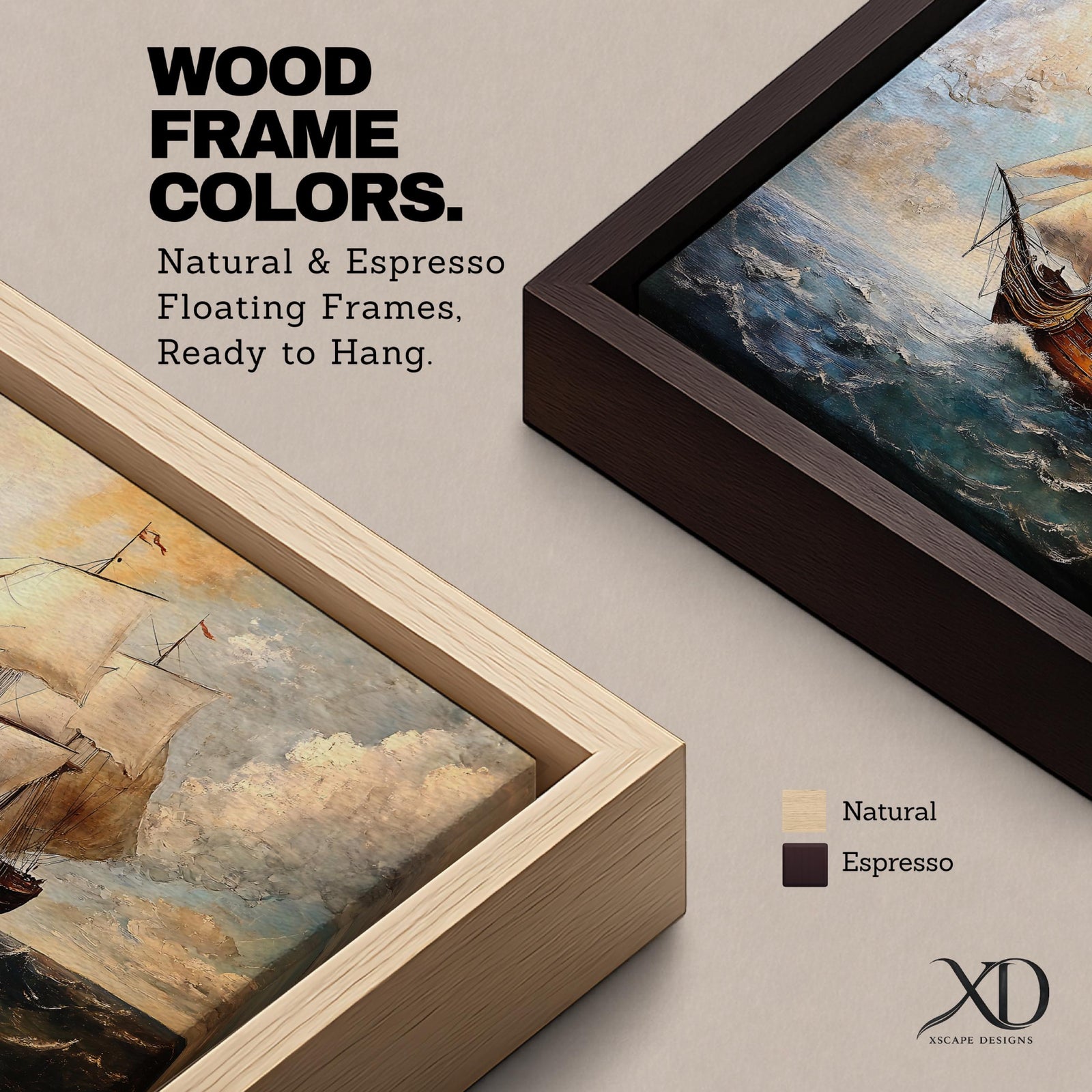 Sailing Ship Wall Art Galleon Framed Canvas Ocean Seascape Coastal Nautical Vintage Home Decor