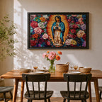 Our Lady of Guadalupe Wall Art La Guadalupana Framed Canvas Mexican Catholic Home Decor