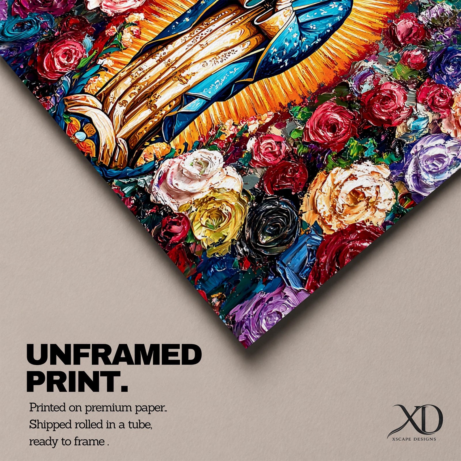 Our Lady of Guadalupe Wall Art La Guadalupana Framed Canvas Mexican Catholic Home Decor