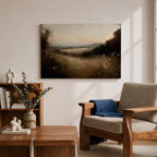 Meadow Wall Art Wildflower Field Framed Canvas Countryside Valley Rustic Farmhouse Home Decor