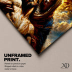 An impasto style oil painting depicting Jesus Mary Pieta, showing Mary holding the lifeless body of Jesus with expressive brushstrokes and textured layers. The composition highlights the sorrowful moment with dramatic lighting and rich colors, emphasizing the emotional depth of the Christian subject.