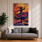 Mexican Dancer Wall Art Latin Cultural Festival Folklorico Abstract Gift Living Room Home Decor