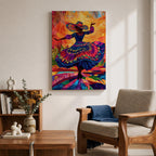 Mexican Dancer Wall Art Latin Cultural Festival Folklorico Abstract Gift Living Room Home Decor