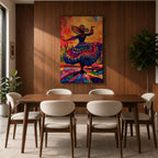 Mexican Dancer Wall Art Latin Cultural Festival Folklorico Abstract Gift Living Room Home Decor