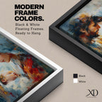 An impasto style painting depicting the Holy Family with tender expressions, featuring Mary, Joseph, and baby Jesus in a close, intimate composition. The textured brushstrokes create a rich, emotive portrayal of this religious scene with a soft, blended background enhancing the figures.