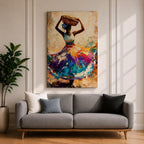 African Woman Wall Art Ethnic Cultural Dancer Abstract Gift Living Room Home Decor