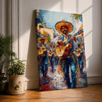 Mariachi Musicians Wall Art Mexican Cultural Music Festival Parade Gift Living Room Home Decor