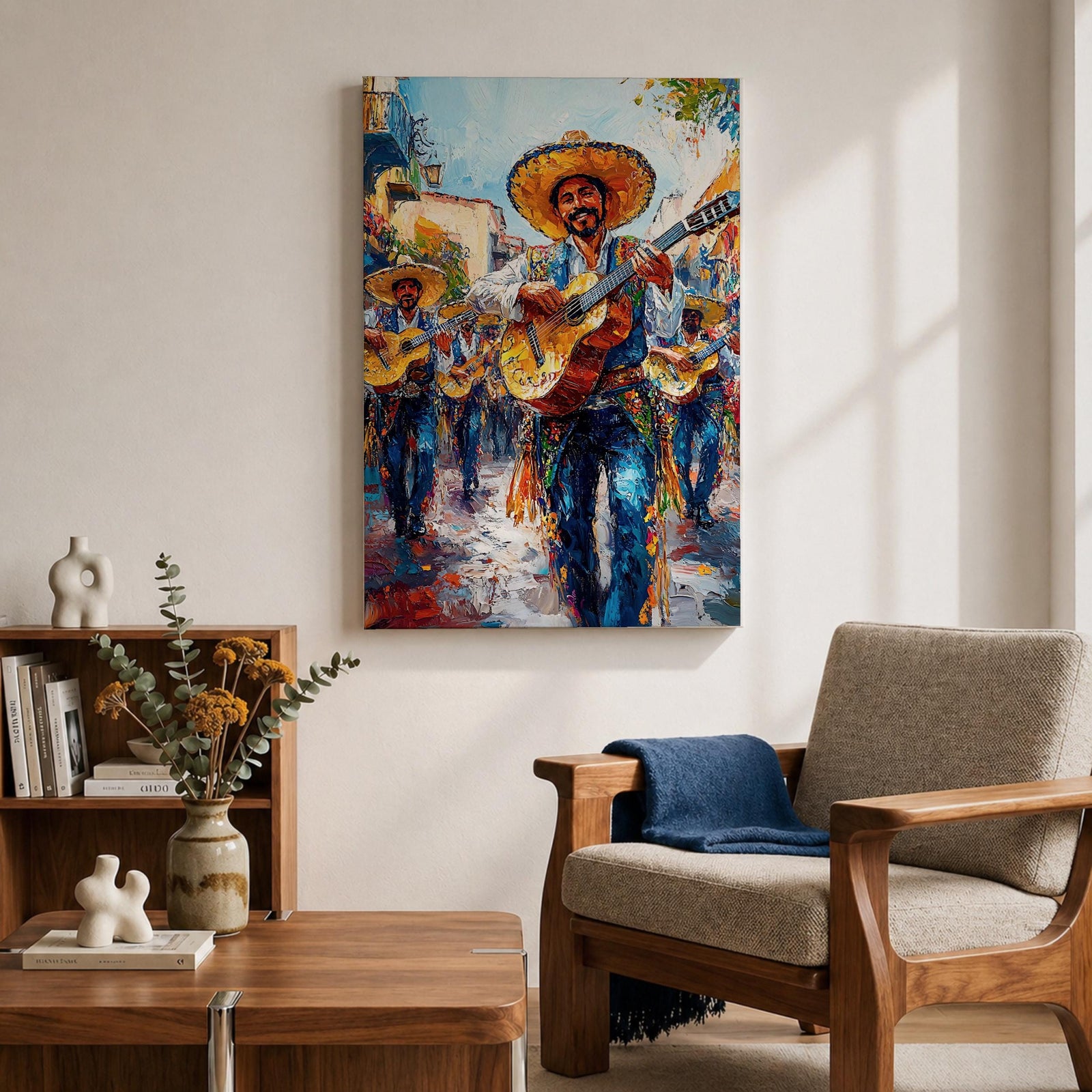 Mariachi Musicians Wall Art Mexican Cultural Music Festival Parade Gift Living Room Home Decor