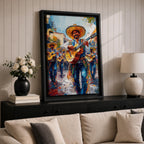 Mariachi Musicians Wall Art Mexican Cultural Music Festival Parade Gift Living Room Home Decor