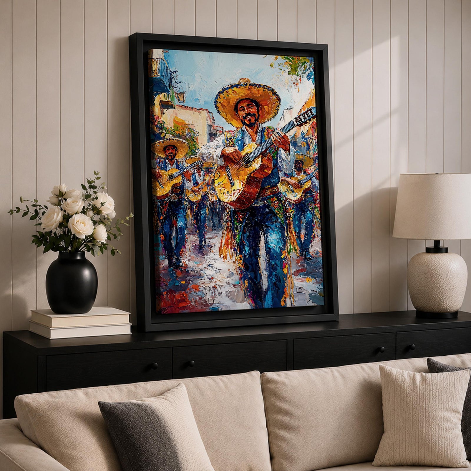 Mariachi Musicians Wall Art Mexican Cultural Music Festival Parade Gift Living Room Home Decor