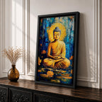 Gautama Buddha Wall Art Buddhist Religious Meditation Lotus Abstract Gift Yoga Room Home Decor