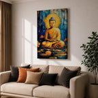 Gautama Buddha Wall Art Buddhist Religious Meditation Lotus Abstract Gift Yoga Room Home Decor