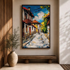 European Village Wall Art Cultural Street Historic Town Cityscape Gift Living Room Home Decor