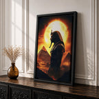 Egyptian Pharaoh Ancient Royal Wall Art Sun God Mythology Gift Living Room Home Decor