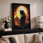 Egyptian Pharaoh Ancient Royal Wall Art Sun God Mythology Gift Living Room Home Decor