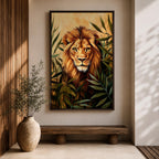 African Lion Wildlife Animal Wall Art King Safari Nature Gift Living Room Home Decor